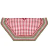 50 Inch And Larger*Northlight 50" Red And White Buffalo Plaid Christmas Tree Skirt With Woodland Fair Isle Trim
