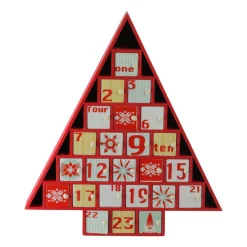 Advent Calendars*Northlight 14.5" Red And White Christmas Tree Advent Calendar Decor