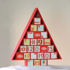 Advent Calendars*Northlight 14.5" Red And White Christmas Tree Advent Calendar Decor