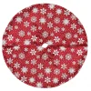 Mini Tree Skirts*Northlight 20" Red And White Glitter Snowflake Mini Christmas Tree Skirt