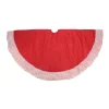 48 Inch And Smaller*Northlight 48" Red And White Glittered Chevron Border Christmas Tree Skirt