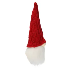 Northlight Fantasy & Sci Fi>6.25" Red And White Gnome Head With Hat Hanging Christmas Ornament