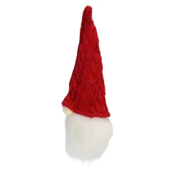 Northlight Fantasy & Sci Fi>6.25" Red And White Gnome Head With Hat Hanging Christmas Ornament