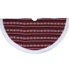 48 Inch And Smaller*Northlight 48" Red And White Knitted Snowflake Lodge Christmas Tree Skirt
