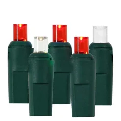 Brite Star 150 Red And White Led Wide Angle Christmas Lights - 47.92 Ft Green Wire