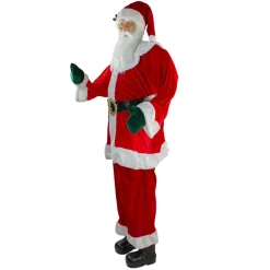Santa Figures*Northlight 72" Red And White Life Size Plush Santa Claus Standing Christmas Figure