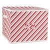Contemporary Home Living Ornament Storage>16" Red And White Stripe Print Large Ornament Storage