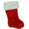 Stockings*Northlight 20" Red And White Traditional Cuff Extra Plush Christmas Stocking