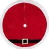 48 Inch And Smaller*Northlight 48" Red And White Velveteen Santa Claus Belt Buckle Christmas Tree Skirt