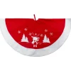 48 Inch And Smaller*Northlight 48" Red And White Winter Reindeer Embroidered Christmas Tree Skirt