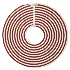 Mini Tree Skirts*Colonial Mills 44" Red And White Woven Candy Cane Round Christmas Tree Skirt