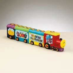 Rite Lite 11.5" Red And Yellow Hand Painted Hanukkah Express Menorah