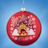 Kurt Adler Entertainment>4" Red Angry Birds "Winter Is Here" Christmas Disc Ornament