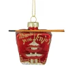 Northlight Food & Beverage>3.5" Red Asian Food Take Out Container Glass Christmas Ornament