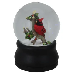 Snow Globes*Northlight 5.75" Red Cardinal On Branch Musical Christmas Snow Globe