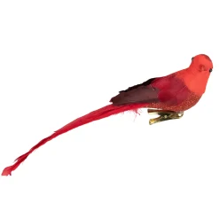 Northlight Animals>9" Red Cardinal With Long Tail Clip-On Christmas Ornament