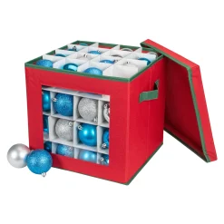 Northlight Ornament Storage>12" Red Christmas Ornament Storage Bag With Removable Dividers