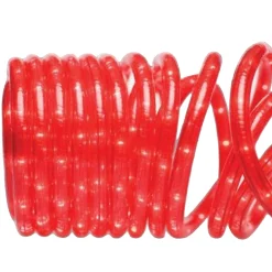 CC Christmas Decor 18' Red Clear Lights Outdoor Decorative Christmas Rope Lights