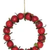 Select Artificials Trees & Wreaths>4.5" Red Crab Apple Autumn Harvest Christmas Wreath Ornament