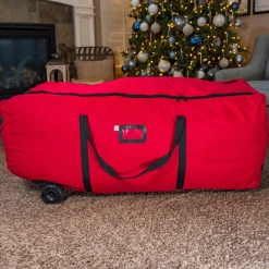 Tree Storage*Northlight 56" Red Ez Roller Christmas Tree Storage Bag With Wheels