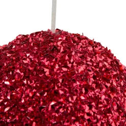 Northlight Balls>6" Red Glitter Christmas Ball Ornament