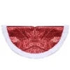 Mini Tree Skirts*Northlight 20" Red Glittered Mini Christmas Tree Skirt With A Faux Fur Trim
