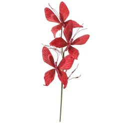 Sprays, Branches & Picks*Midwest 22" Red Glittered Three Butterflies With Spiral Wired Craft Pick