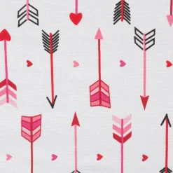 Contemporary Home Living 108" Red Hearts And Arrows Printed Rectangular Table Runner