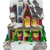 Christmas Villages*Northlight 5" Red Led Lighted Snowy House Christmas Village Decoration