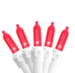 Northlight 50 Red Led Mini Christmas Lights - 16.25 Ft White Wire