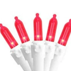 Northlight 50 Red Led Mini Christmas Lights - 16.25 Ft White Wire