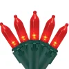 Northlight 50 Red Led Mini Christmas Lights - 16.25 Ft Green Wire