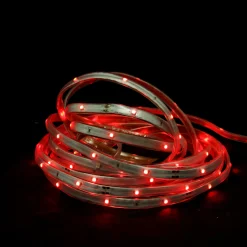 CC Christmas Decor 18' Red Led Outdoor Christmas Linear Tape Lighting - White Finish