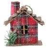 Northlight Woodland>4.25" Red Plaid Country Cabin Christmas Ornament