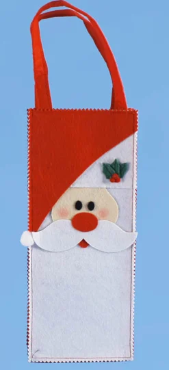 Linens*Don Mechanic 13.5 Red Santa Claus Pouch With Christmas Place Mats Set