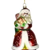 GC Home & Garden Santa Claus>6.5" Red Santa's Surprises Hand Blown Glass Hanging Figurine Ornament