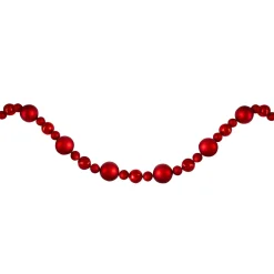 Shatterproof Ball Garland*Northlight 6' Red Shatterproof Ball Artificial Christmas Garland - Unlit