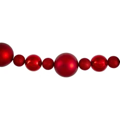Shatterproof Ball Garland*Northlight 6' Red Shatterproof Ball Artificial Christmas Garland - Unlit