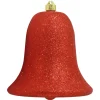 Christmas by Krebs Bells & Jingle Buddies>9" Red Shatterproof Glitter Christmas Bell Ornament