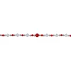 Beaded Garland*Kurt Adler 9' Red, Silver And Clear Faceted Beaded Christmas Garland - Unlit