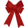 Bows*Northlight 18" Red Tinsel 4-Loop Bow Christmas Decoration