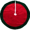 50 Inch And Larger*Northlight 60" Red Traditional Christmas Tree Skirt With Green Border Trim