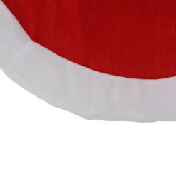 48 Inch And Smaller*Northlight 26" Red Traditional Christmas Tree Skirt With A White Border