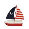 Gallerie II Transportation>5" Red, White And Blue American Flag Nautical Sailboat Christmas Decoration