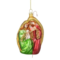Northlight Nativity & Religious>6" Religious Holy Family Glass Nativity Christmas Ornament