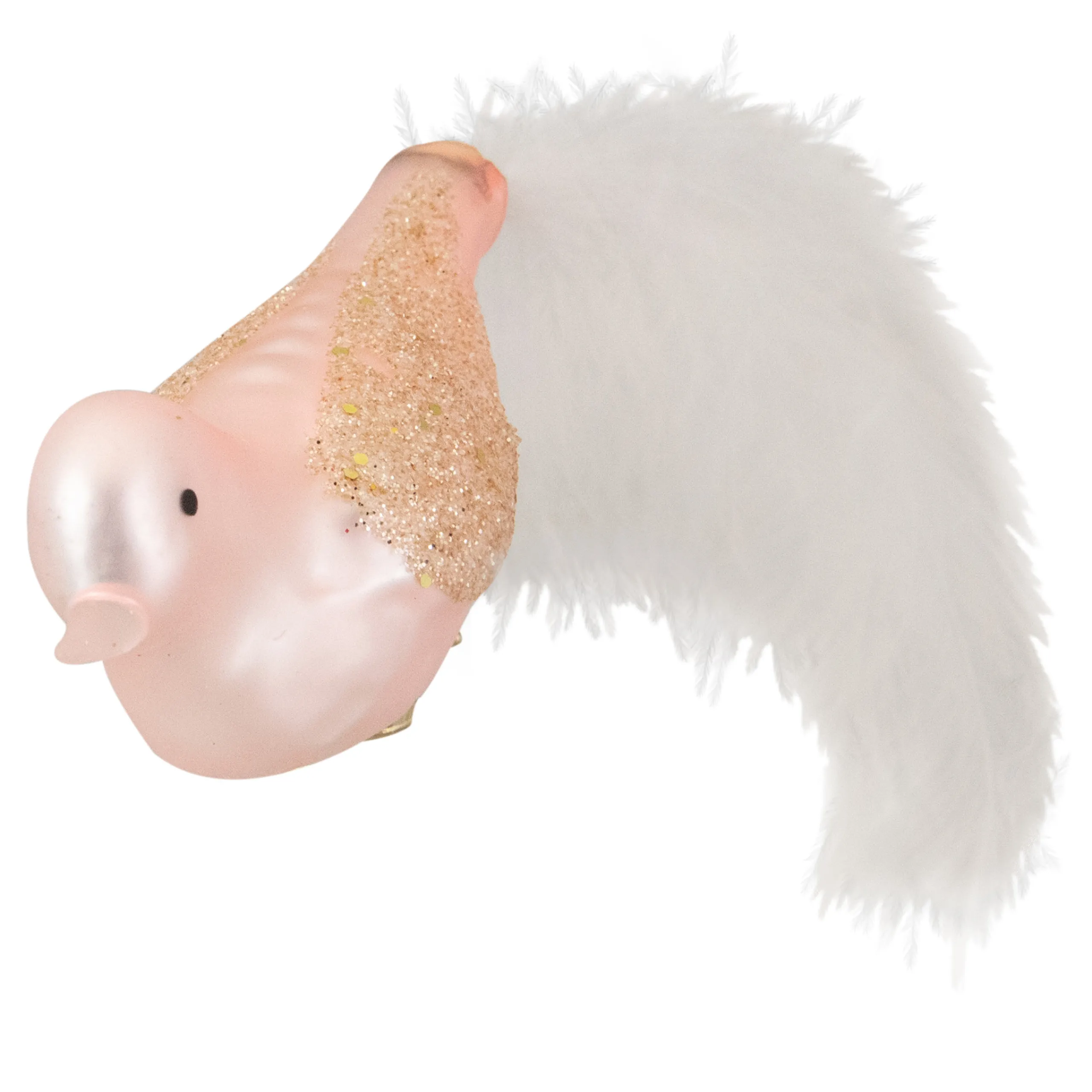 Northlight Animals>5.5" Rose Gold Bird With Feather Tail Glass Clip-On Christmas Ornament