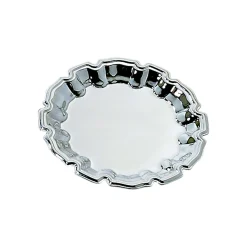 Contemporary Home Living 7" Round Silver Stainless Steel Tray