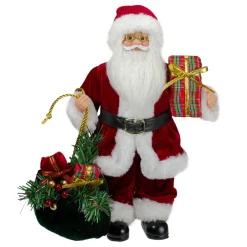 Santa Figures*Northlight 12" Santa Claus Holding Gift Bag And Presents Christmas Figure