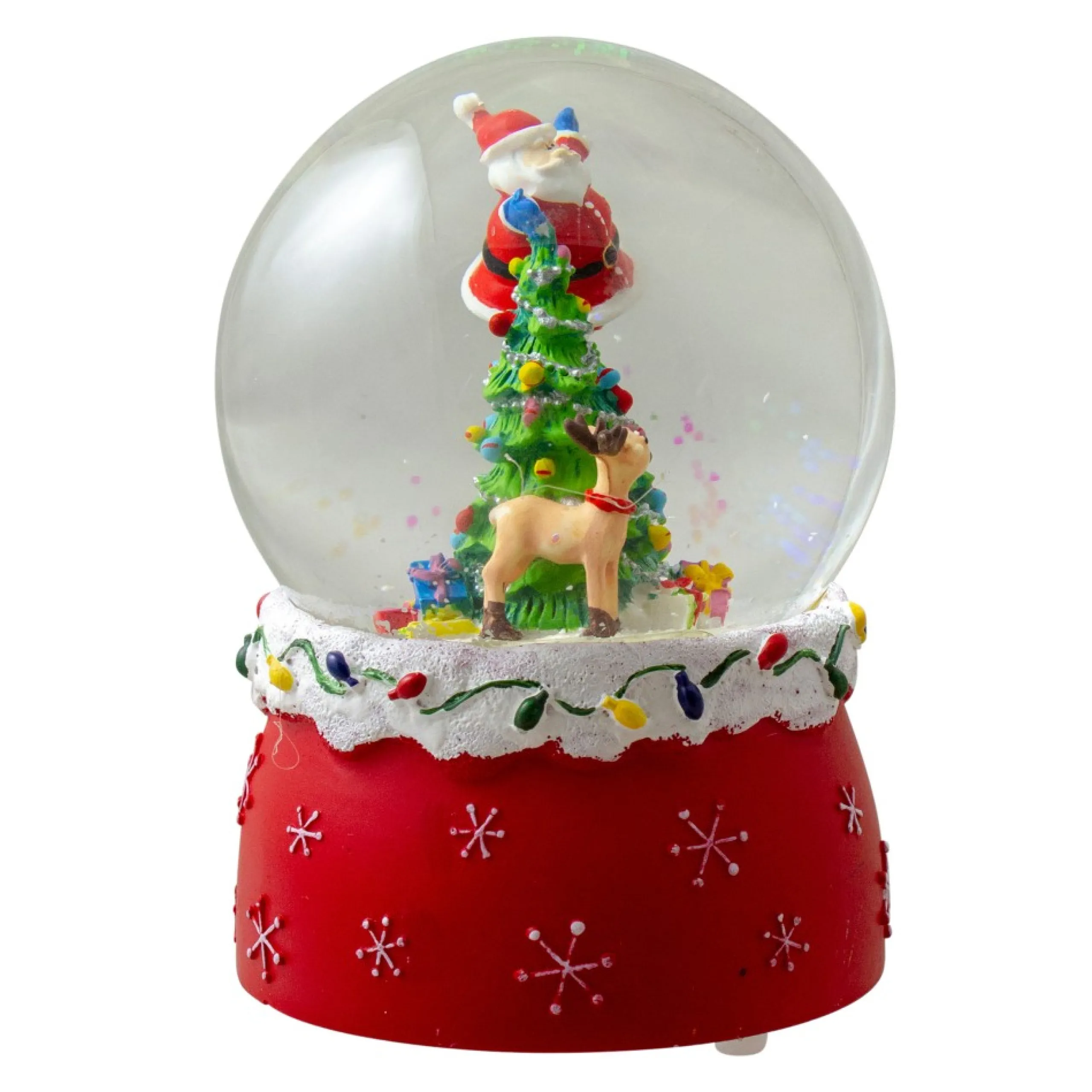 Snow Globes*Northlight 5.75" Santa Decorating A Christmas Tree Musical Snow Globe