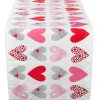 Contemporary Home Living 108" Seamless Hearts Printed Rectangular Valentine's Day Table Runner